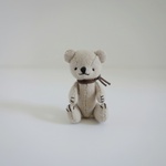 4.5cm/まめくま(ライトベージュ)/コットンのミニチュアテディベア