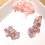 あじさいのイヤーカフとピアス&イヤリング