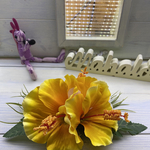 再販💕トロピカルハイビスカスイエロー　ヘアアクセサリー　＊送料無料＊