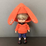 うさ耳パーカーlarge【オレンジ】