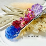 アリッサム猫ちゃんとお花のヘアクリップ❁⃘*.ﾟ 送料無料 レジン ぐで猫