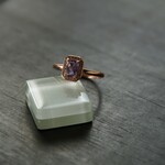 アメジスト　レクタングル　オクタゴンＣＺリング　SILVER925　PG