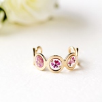 flower petals Pinky ring <パープル> 【サイズフリー】No.109
