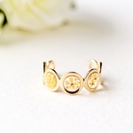flower petals Pinky ring <イエロー> 【サイズフリー】No.106