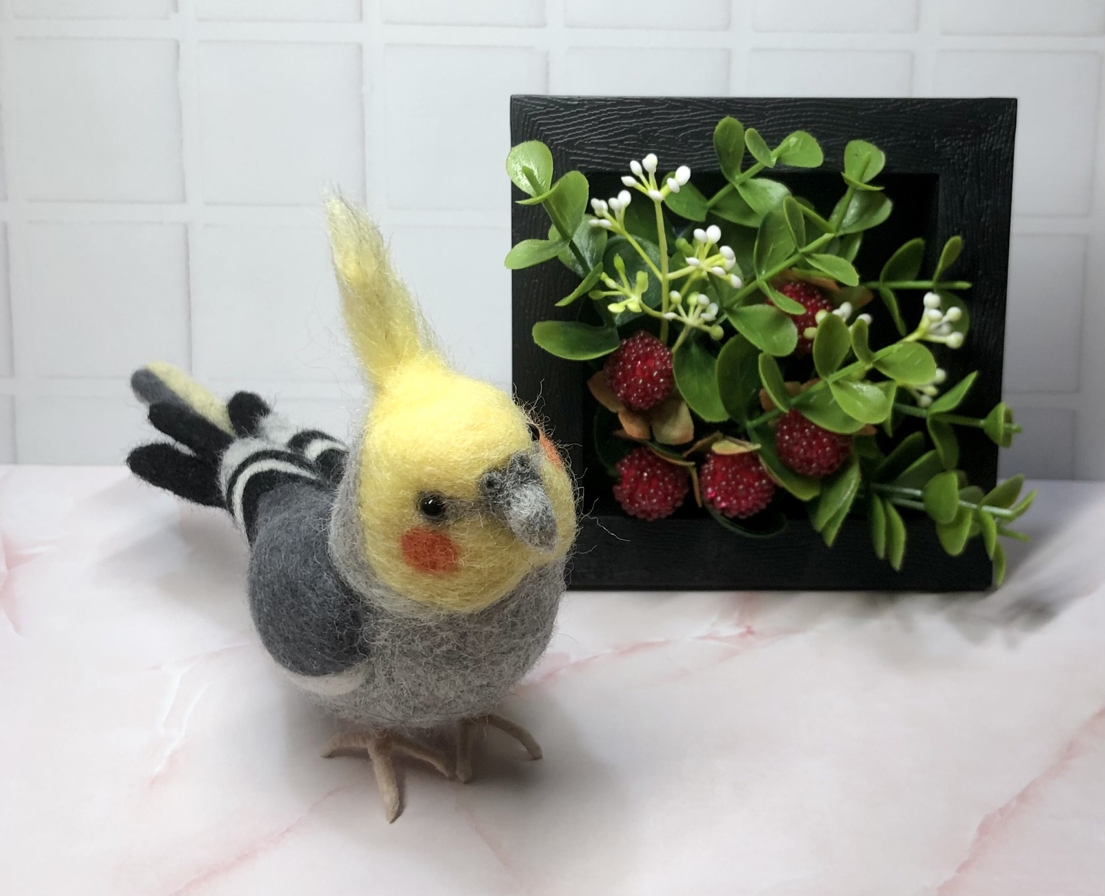 ニードルフェルト アフリカオオコノハズク(フクロウ)2体セット