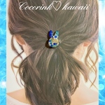 ✴︎♦︎NEW♦︎✴︎マリーンブルーなうさぎさん♡ポニーフック🌸沖縄の星の砂入り❇︎デート❇︎浴衣❇︎デイリー❇︎女子会