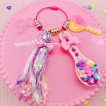 ［送料無料］くまラムネ ジャラジャラキーホルダー　プレゼント　ファンシーアニマル　ゆめかわいい　yumekawaii kawaii 原宿　ゆめかわ　unicorn 魔法少女　japan ファンシー