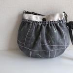 ギャザーポケポシェット　garden patchwork