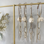 【SALE】シルバーフープ 大ぶり チェーン ピアス