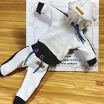 オビツ11　スウェットセット　白×黒