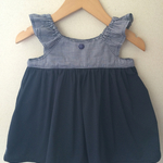 【限定2着！80sizeのみ】Kidsワンピース＊チェック×紺