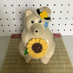 北欧白くま貯金箱グッズ　🌻ひまわり＆麦わら帽子の２点セット
