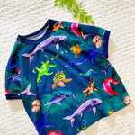 120cm魚竜柄🐢バインダーtシャツ