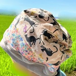 ハギレ生地で作った楽しい帽子／医療用帽子