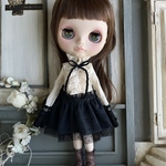 2110 お揃いワンピース BLACK Blythe ブライス アウトフィット 洋服