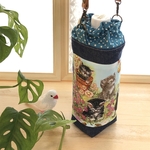 ꫛꫀꪝ✧‧˚🐈🐾保冷ペットボトルカバー■▪️ペットボトルホルダー▪️ドリンクカバー● ドリンクホルダー◾︎水筒入れ◾︎水筒カバー◾︎猫柄◾︎ねこ柄🐈‍⬛USAコットン🇺🇸デニム紺◾︎ 