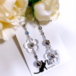 フラワー シルバー ピアス
