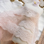 1m 綺麗 花 フラワー ストレッチレース ブレード コーラルピンク BK220707 ハンドメイド 手芸 素材 材料