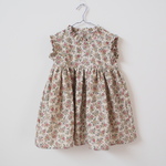 80～130㎝ 襟袖フリルワンピース レッド＊＊ 子供服＊ キッズ＊ 受注製作  