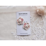【NEW】お花刺繍のツインヘアゴム　チャイブ