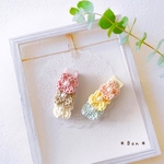 ＊お花3連ベビークリップ　1個　クリップ3.5cm  
