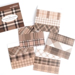 チェック柄シール 20枚入 ＊deciduous brown＊ [S066]