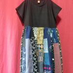 【ミナペルホネン】北欧パッチワーク ワンピース 黒