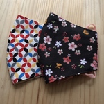 【再販】N91 大人用立体マスク　和風　和柄   花柄　桜　蝶々　×   和柄　ハンドメイド布マスク