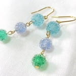 透明飴玉ピアス