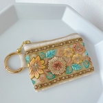 【ミニ】インド刺繍のファスナーポーチ