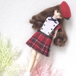 リカちゃん アウトフィット 22cmドールサイズ ワンピースとベレー帽
