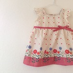 お花のワンピース(レッド)　90①