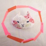 ねこのブローチ　ピンク