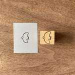 【飛んでいるとり】イラストはんこ　2cm角　ラバースタンプ