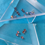 仕事でも付けれるsilver 925選べるカラースワロフスキーピアス