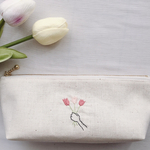 ペンケース【チューリップ刺繍】