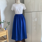 ☆SALE スラブダブルガーゼ　ギャザースカート
