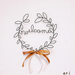 《一点限定》ワイヤーのwelcomeリースB (虫ピン付き)