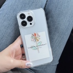 レインボーフラワーケース                お花　iPhoneケース　スマホケース　お花ケース　クリア　クリアケース　クリアフラワー　　クリアケース　　iPhone全機種対応　