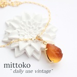 トパーズの花のフロストネックレス　　ヴィンテージ　ビンテージ