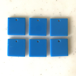 Blue Square Pendant Tops