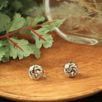 〔6個〕　結び目ピアス/シルバー/デザインポストピアス/ピアス/ピアスパーツ/基礎金具/基礎パーツ/ニッケルフリー