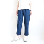 ワンウォッシュデニムのなんでもないパンツ "ちょっとストレート" indigo blue