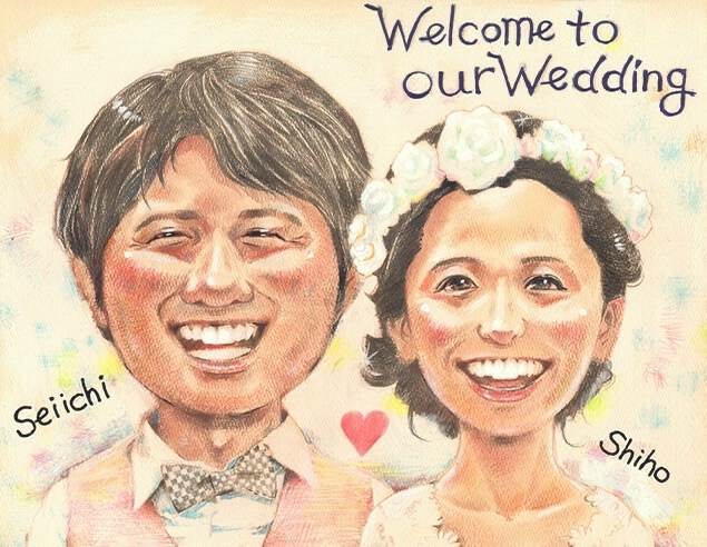 テレビドラマで採用された、似顔絵。色鉛筆画 似顔絵オーダー