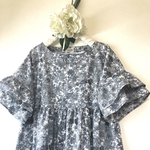❤️新作❤️超涼しい❗️真夏のボタニカル♪花柄ギャザーワンピース❤️シックなグレー系❤️数量限定