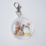 イニシャル shaka shaka key charm 6 (くま カップケーキ ビーチ 月)