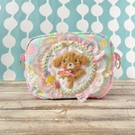 ふわもこワンちゃん　スクエアポーチ