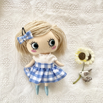 ハッピードール　イーマリー　ブルーチェックのお洋服セット