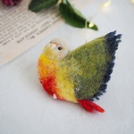 羽ばたきインコブローチ　ウロコインコパイナップル🍍