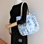 NEW!＊スカイブルー×カモメの大きなカボチャバッグ